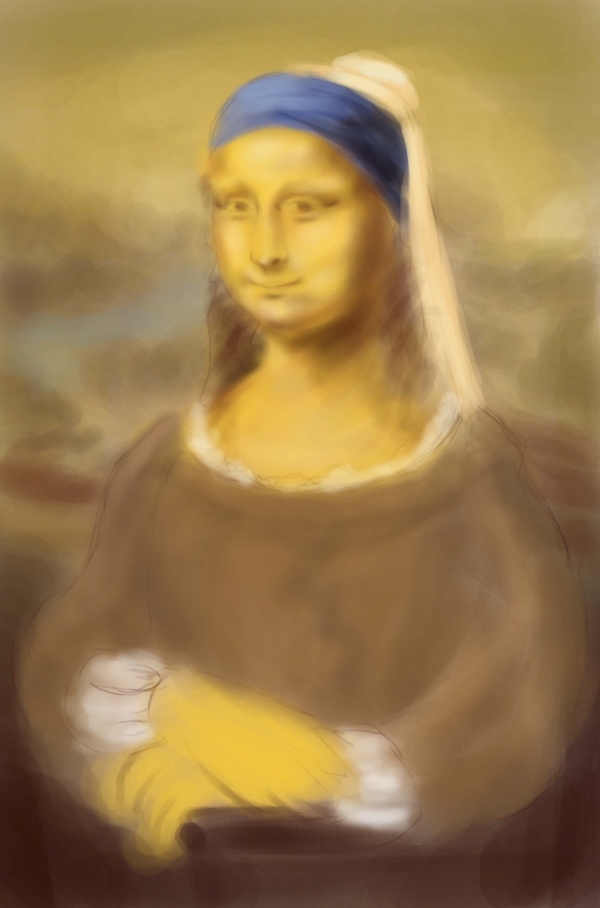 Creation of Mona Lisa with a Pearl earring: Step 4